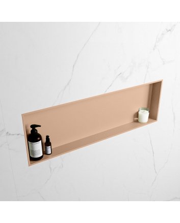 Mondiaz Easy Nis 89,5x29,5cm in solid surface kleur Rosee | Rosee. 1 vak  geschikt voor in- of opbouw