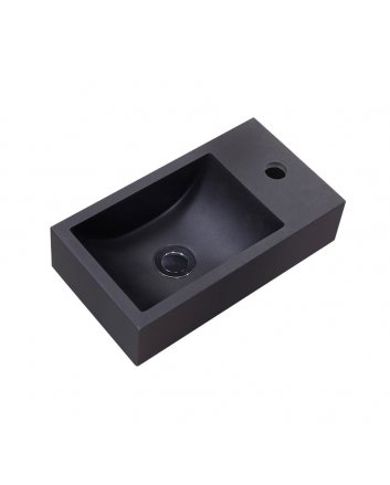 Sani DeLuxe Fontein Quartz Recto Mini 36x18x10 cm, rechts