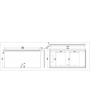 Ambi one spiegel rechthoek met LED, dimbaar en spiegelverwarming 120 x 60 cm