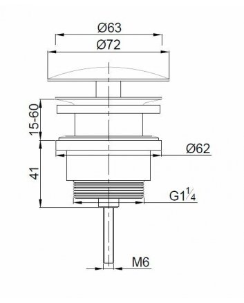 UniMatch open afvoerplug 5/4''mat wit