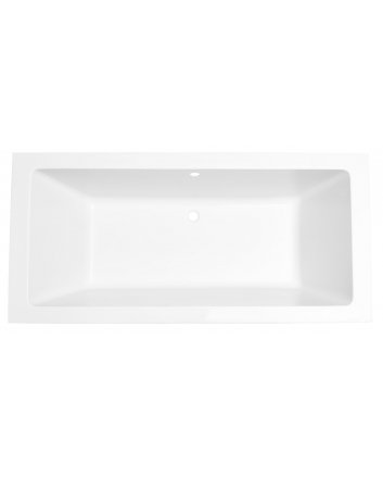 Wiesbaden Santino SQ inbouw duo ligbad 180x80x49 cm acryl glans wit