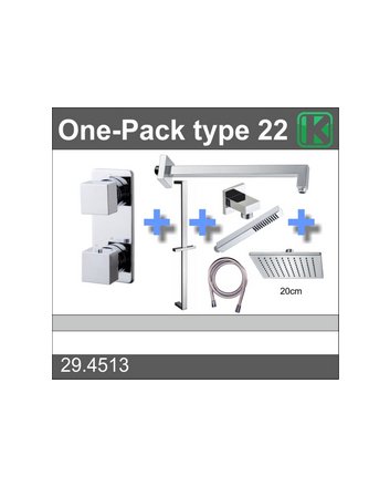 one-pack inbouwthermostaatset type 22 (20cm)
