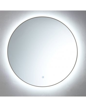 Sani DeLuxe Ronde spiegel Gun Metal met LED verlichting, 3 kleur instelbaar & dimbaar 80