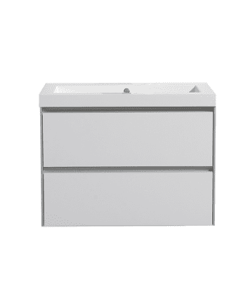 Sani DeLuxe Aktieset badmeubel PL greeploos 60 Hoogglans Wit  zonder spiegel