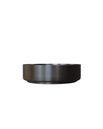 Sani DeLuxe Waskom Staal incl. clickwaste Gun Metal Rond