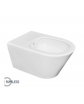 Stereo wandcloset rimless met bidet functie glans wit