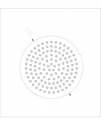 304 hoofddouche rond 20 cm RVS