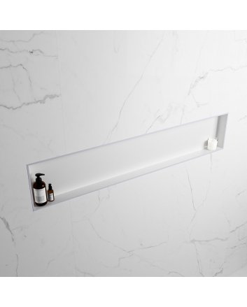 Mondiaz Easy Nis 149,5x29,5cm in solid surface kleur Cale | Talc. 1 vak  geschikt voor in- of opbouw