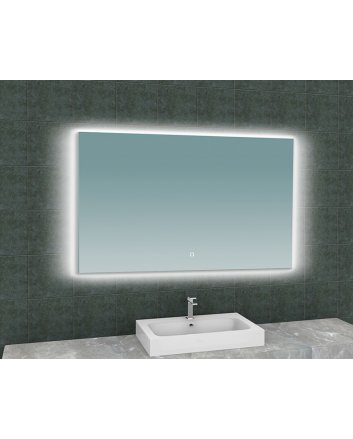Soul spiegel rechthoek met LED, dimbaar en spiegelverwarming 120 x 80 cm