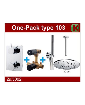 one-pack inbouwthermostaatset type 103 CHR (30cm)
