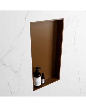 Mondiaz Easy Nis 59,5x29,5cm in solid surface kleur Rust | Rust. 1 vak  geschikt voor in- of opbouw