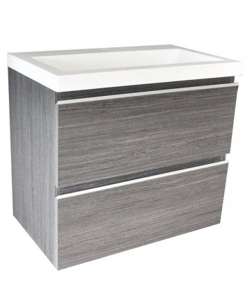 Shall onderkast 60 x 36 cm houtnerf grijs