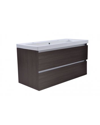 Vision onderkast met 2 laden 100 x 46 cm houtnerf grijs