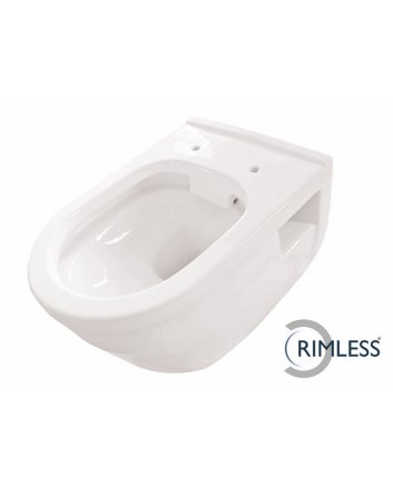 Prio wandcloset rimless glans wit