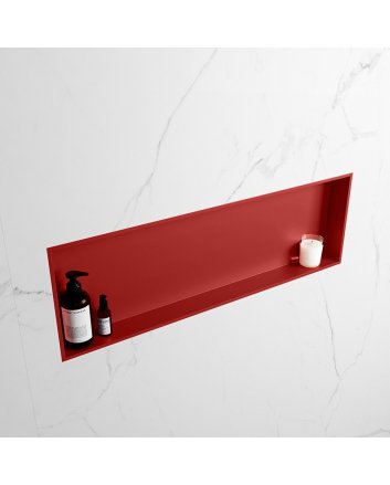 Mondiaz Easy Nis 89,5x29,5cm in solid surface kleur Fire | Fire. 1 vak  geschikt voor in- of opbouw