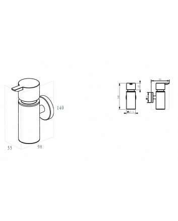 Alonzo zeepdispenser geborsteld messing