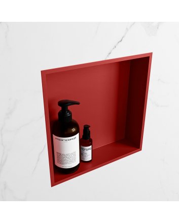 Mondiaz Easy Nis 29,5x29,5cm in solid surface kleur Fire | Fire. 1 vak  geschikt voor in- of opbouw