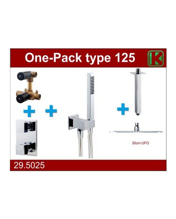 one-pack inbouwthermostaatset type 125 CHR (30cm ufo)