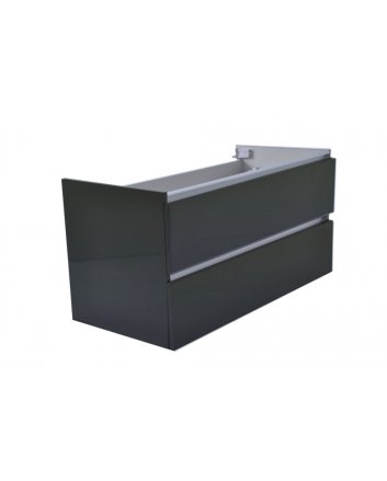 Vision onderkast met 2 laden 100 x 46 cm hoogglans grijs