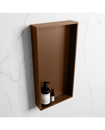 Mondiaz Easy Nis 59,5x29,5cm in solid surface kleur Rust | Rust. 1 vak  geschikt voor in- of opbouw