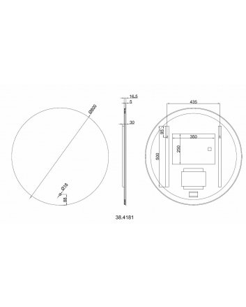 Soul spiegel rond met LED, dimbaar en spiegelverwarming 80 cm