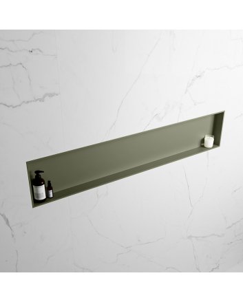 Mondiaz Easy Nis 149,5x29,5cm in solid surface kleur Army | Army. 1 vak  geschikt voor in- of opbouw