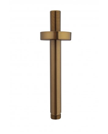 Caral douchearm met plafondbevestiging 15 cm geborsteld brons koper
