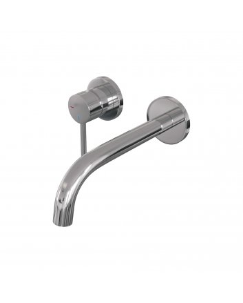 BRAUER Chrome Edition inbouw wastafelmengkraan met gebogen uitloop en rozetten model A2 chroom