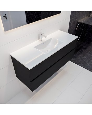 Mondiaz Vica 120 badmeubel urban 2 lades wastafel DENIA midden met 1 kraangat