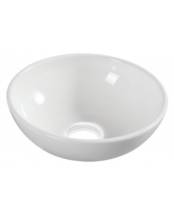 Kimo waskom rond 28 x 10 cm keramiek glans wit