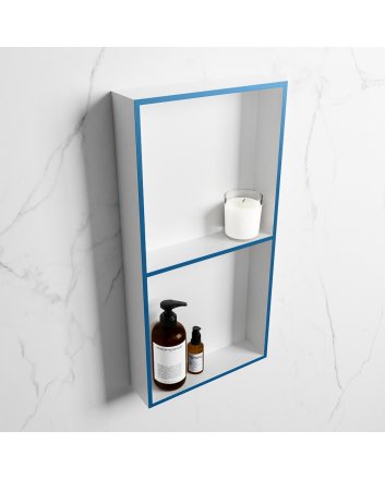 Mondiaz Easy Nis 59,5x29,5cm in solid surface kleur Jeans | Talc. 2 vakken geschikt voor in- of opbouw