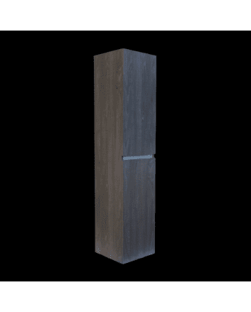 Sani DeLuxe Trendline basic kolomkast met greeplijst aluminium Silver Oak