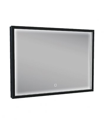 Avi spiegel rechthoek met LED, dimbaar en spiegelverwarming 70 x 50 cm mat zwart