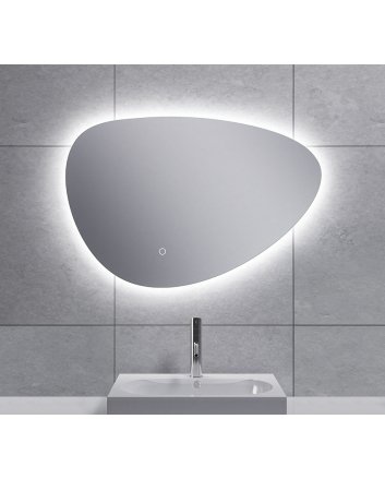 Uovo spiegel ovaal met LED, dimbaar en spiegelverwarming 70 cm