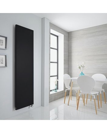600x1600 - 700 Watt | Handdoekradiator Vlak Mat Zwart Elektrisch
