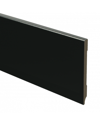 MDF Moderne plint 120x9 voorgelakt RAL 9005 | 2.4 meter