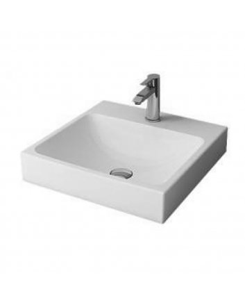 Hugo & Müeller Bocchi Scalae Design Wastafel Met Kraangat 485x480 Mat Wit