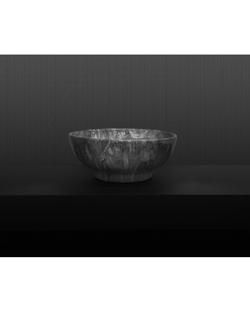 Eco Elegance Mouse Keramische Opbouw Waskom Met Push-Up (41x41x18cm) - Marmeren Look