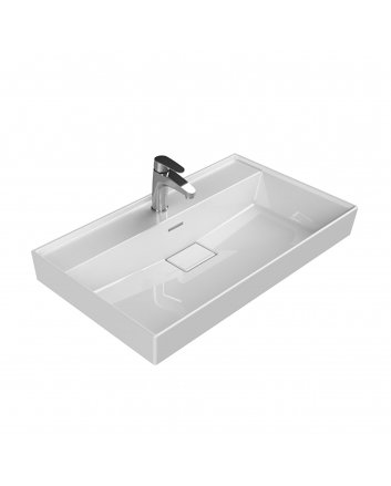 Eco Elegance Keramische Wastafel (80x48x10cm) - Wit