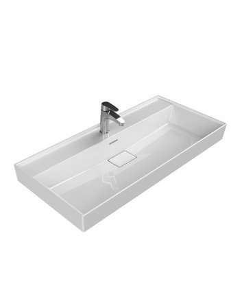 Eco Elegance Keramische Wastafel (100x48x10cm) - Wit