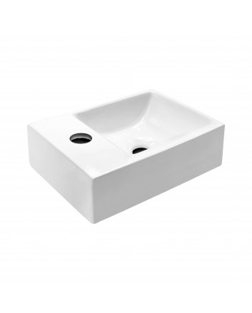 Eco Elegance Keramische Wastafel Met Kraangat Links (30,5X19X10,5cm)