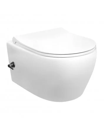 Eco Elegance Rimoff Ophang Wc Wit Met Hendel Warm/Koud Water
