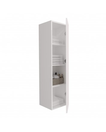 Hugo & Müeller Elite Kolomkast Met Horizontaal Reliëf (135cm) - Mat Wit