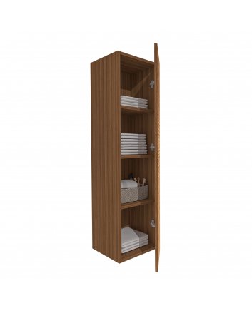 Hugo & Müeller Elite Kolomkast Met Horizontaal Reliëf (135cm) - Walnoot