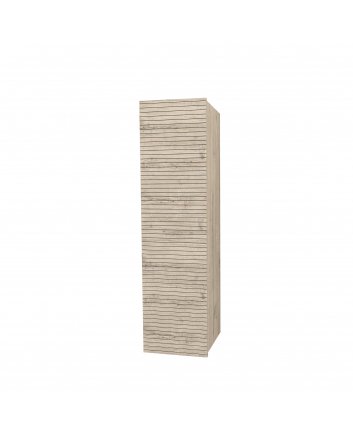 Hugo & Müeller Elite Kolomkast Met Horizontaal Reliëf (135cm) - Licht Hout