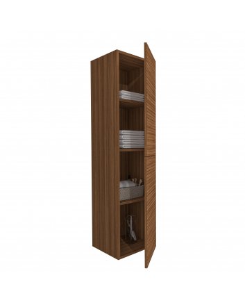 Hugo & Müeller Elite Kolomkast Met Horizontaal Reliëf (160cm) - Walnoot