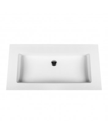 Eco Elegance Solid Surface Wastafel Zonder Kraangat (60cm) - Wit