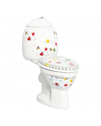 Hugo & Müeller Staande Kinder-Wc Wit S-Trap Met Rvs Sproeier (Bidet)