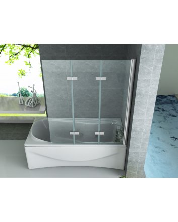 Eco Elegance 3-Delige Badwand Inklapbaar (130x140cm)