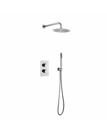 Eco Elegance Inbouw Thermostatische Doucheset Met Regendouchekop (Ø25cm) - Chroom